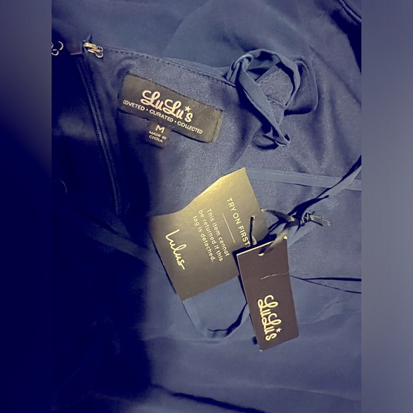 Lulus Mythical Kind of Love Dark blue Maxi Dress - Picture 4 of 4